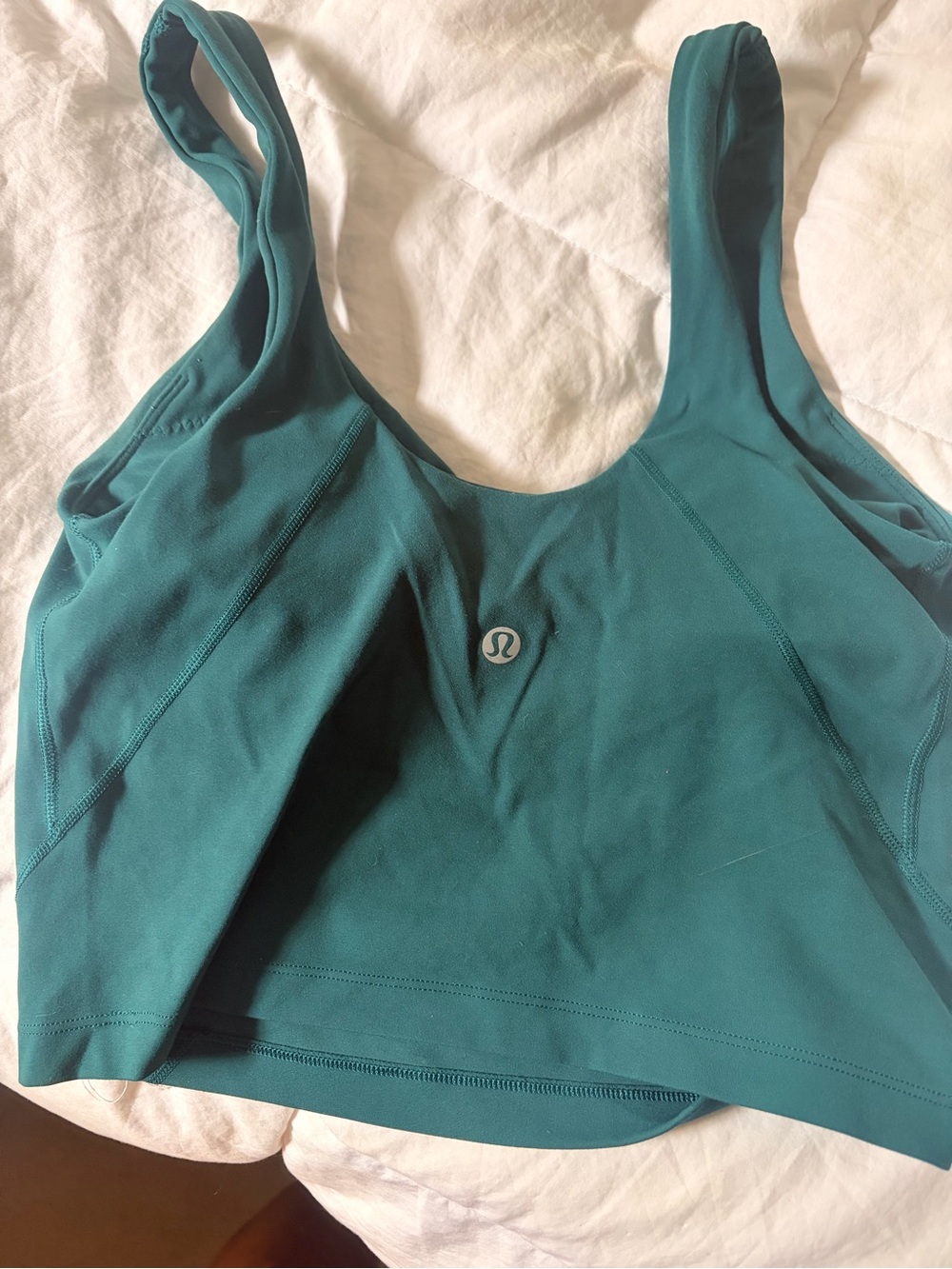 lululemon athletica Teal Scoop-Front Sports Bra